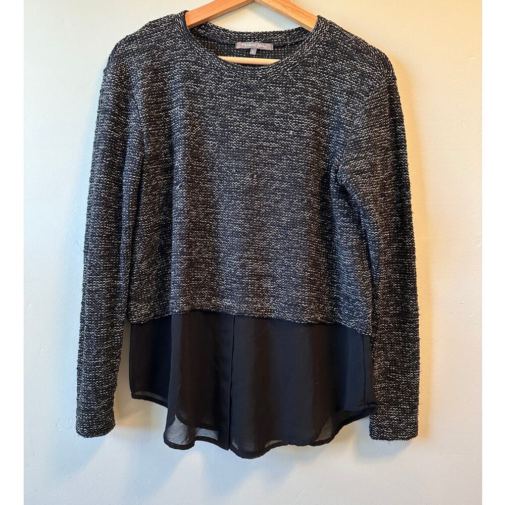 Michael Stars Black Knit Oversized Sweater Small